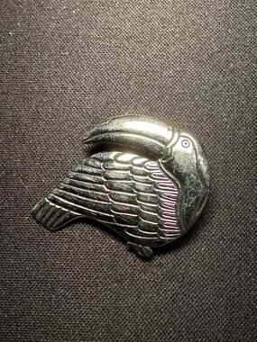Laurel Burch Silver Parrot Brooch